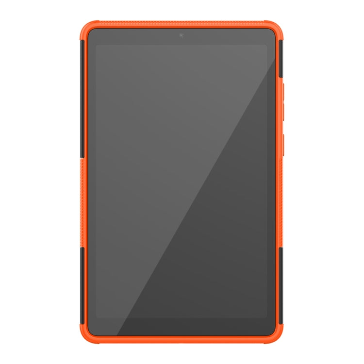 For Lenovo Tab M8 (2020) TB-8705F 8.0 inch Tire Texture Shockproof TPU+PC Protective Case with Holder(Orange)