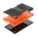 For Lenovo Tab M8 (2020) TB-8705F 8.0 inch Tire Texture Shockproof TPU+PC Protective Case with Holder(Orange)