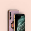 For OPPO Find X2 Pro 6D Electroplating Full Coverage Silicone Protective Case with Magnetic Ring Holder(Dark Green)