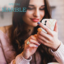 For Samsung Galaxy S21 5G 3D Electroplating Marble Pattern TPU Protective Case(Pink White)