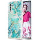 For LG Velvet 4G / Velvet 5G / G9 3D Electroplating Marble Pattern TPU Protective Case(Blue)