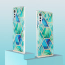 For LG Velvet 4G / Velvet 5G / G9 3D Electroplating Marble Pattern TPU Protective Case(Blue)