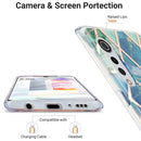 For LG Velvet 4G / Velvet 5G / G9 3D Electroplating Marble Pattern TPU Protective Case(Blue Green)