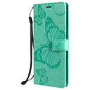 For OnePlus Nord N10 5G 3D Butterflies Embossing Pattern Horizontal Flip Leather Case with Holder & Card Slot & Wallet(Green)