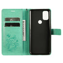 For OnePlus Nord N10 5G 3D Butterflies Embossing Pattern Horizontal Flip Leather Case with Holder & Card Slot & Wallet(Green)