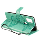 For OnePlus Nord N10 5G 3D Butterflies Embossing Pattern Horizontal Flip Leather Case with Holder & Card Slot & Wallet(Green)