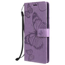 For OnePlus Nord N10 5G 3D Butterflies Embossing Pattern Horizontal Flip Leather Case with Holder & Card Slot & Wallet(Purple)