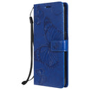 For OnePlus Nord N10 5G 3D Butterflies Embossing Pattern Horizontal Flip Leather Case with Holder & Card Slot & Wallet(Blue)