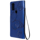 For OnePlus Nord N10 5G 3D Butterflies Embossing Pattern Horizontal Flip Leather Case with Holder & Card Slot & Wallet(Blue)
