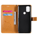 For OnePlus Nord N10 5G 3D Butterflies Embossing Pattern Horizontal Flip Leather Case with Holder & Card Slot & Wallet(Yellow)