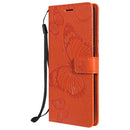 For OnePlus Nord N10 5G 3D Butterflies Embossing Pattern Horizontal Flip Leather Case with Holder & Card Slot & Wallet(Orange)