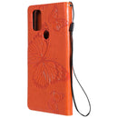 For OnePlus Nord N10 5G 3D Butterflies Embossing Pattern Horizontal Flip Leather Case with Holder & Card Slot & Wallet(Orange)