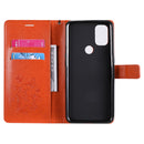 For OnePlus Nord N10 5G 3D Butterflies Embossing Pattern Horizontal Flip Leather Case with Holder & Card Slot & Wallet(Orange)