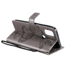 For OnePlus Nord N10 5G 3D Butterflies Embossing Pattern Horizontal Flip Leather Case with Holder & Card Slot & Wallet(Grey)