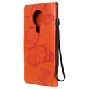 For Nokia 3.4 3D Butterflies Embossing Pattern Horizontal Flip Leather Case with Holder & Card Slot & Wallet(Orange)