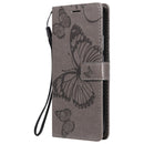For Nokia 3.4 3D Butterflies Embossing Pattern Horizontal Flip Leather Case with Holder & Card Slot & Wallet(Grey)
