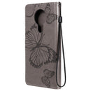 For Nokia 3.4 3D Butterflies Embossing Pattern Horizontal Flip Leather Case with Holder & Card Slot & Wallet(Grey)
