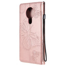 For Nokia 3.4 3D Butterflies Embossing Pattern Horizontal Flip Leather Case with Holder & Card Slot & Wallet(Rose Gold)