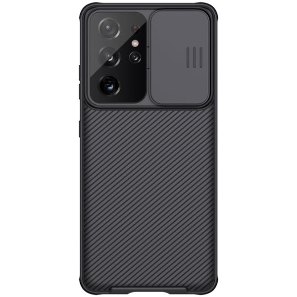 For Samsung Galaxy S21 Ultra 5G NILLKIN Black Mirror Pro Series Camshield Full Coverage Dust-proof Scratch Resistant Phone Case(Black)