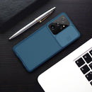 For Samsung Galaxy S21 Ultra 5G NILLKIN Black Mirror Pro Series Camshield Full Coverage Dust-proof Scratch Resistant Phone Case(Blue)