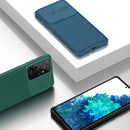 For Samsung Galaxy S21 Ultra 5G NILLKIN Black Mirror Pro Series Camshield Full Coverage Dust-proof Scratch Resistant Phone Case(Blue)