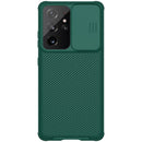 For Samsung Galaxy S21 Ultra 5G NILLKIN Black Mirror Pro Series Camshield Full Coverage Dust-proof Scratch Resistant Phone Case(Green)