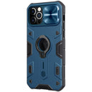 For iPhone 12 / 12 Pro NILLKIN Shockproof CamShield Armor Protective Case with Invisible Ring Holder(Blue)