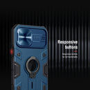 For iPhone 12 / 12 Pro NILLKIN Shockproof CamShield Armor Protective Case with Invisible Ring Holder(Blue)