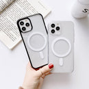 Clear PC + TPU Full Coverage Shockproof Magnetic Magsafe Case For iPhone 11(Black)