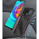 For OPPO Reno5 5G Vanguard Warrior All Inclusive Double-color Shockproof TPU + PC Protective Case with Holder(Gold)