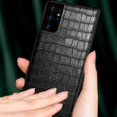 For Samsung Galaxy S21 Ultra 5G SULADA Shockproof TPU + Handmade Leather Case(Black)