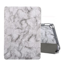 For iPad 10.2 inch Marble Texture Pattern Horizontal Flip Leather Case, with Three-folding Holder & Pen Slot & Sleep / Wake-up Function(Black Grey)