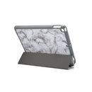 For iPad 10.2 inch Marble Texture Pattern Horizontal Flip Leather Case, with Three-folding Holder & Pen Slot & Sleep / Wake-up Function(Black Grey)