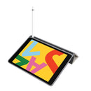 For iPad 10.2 inch Marble Texture Pattern Horizontal Flip Leather Case, with Three-folding Holder & Pen Slot & Sleep / Wake-up Function(Black Grey)