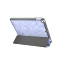 For iPad 10.2 inch Marble Texture Pattern Horizontal Flip Leather Case, with Three-folding Holder & Pen Slot & Sleep / Wake-up Function(Purple)