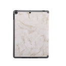 For iPad 10.2 inch Marble Texture Pattern Horizontal Flip Leather Case, with Three-folding Holder & Pen Slot & Sleep / Wake-up Function(Grey)