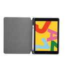 For iPad 10.2 inch Marble Texture Pattern Horizontal Flip Leather Case, with Three-folding Holder & Pen Slot & Sleep / Wake-up Function(Grey)