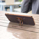 6D Electroplating Full Coverage Silicone Protective Case with Magnetic Ring Holder For iPhone 8 / 7(Grey)