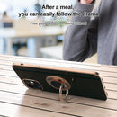 6D Electroplating Full Coverage Silicone Protective Case with Magnetic Ring Holder For iPhone 11 Pro Max(Black)