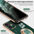 6D Electroplating Full Coverage Silicone Protective Case with Magnetic Ring Holder For iPhone XR(Green)