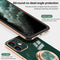 6D Electroplating Full Coverage Silicone Protective Case with Magnetic Ring Holder For iPhone XR(Green)