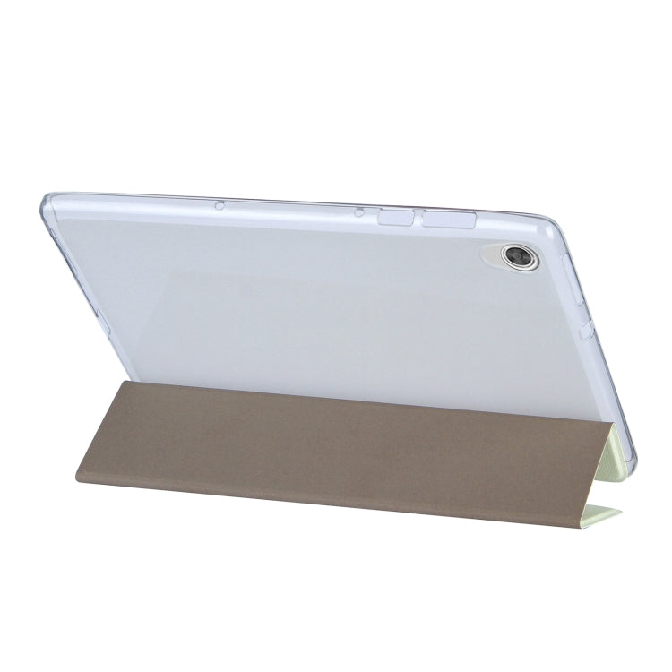 For Lenovo Tab M10 HD Gen 2 (TB-X306F) Coloured Drawing Pattern Horizontal Flip Leather Case with Three-folding Holder(Green Dinosaur)