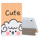 For Lenovo Tab M10 HD Gen 2 (TB-X306F) Coloured Drawing Pattern Horizontal Flip Leather Case with Three-folding Holder(Cute)