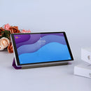 For Lenovo Tab M10 HD Gen 2 (TB-X306F) Coloured Drawing Pattern Horizontal Flip Leather Case with Three-folding Holder(Purple Butterflies)