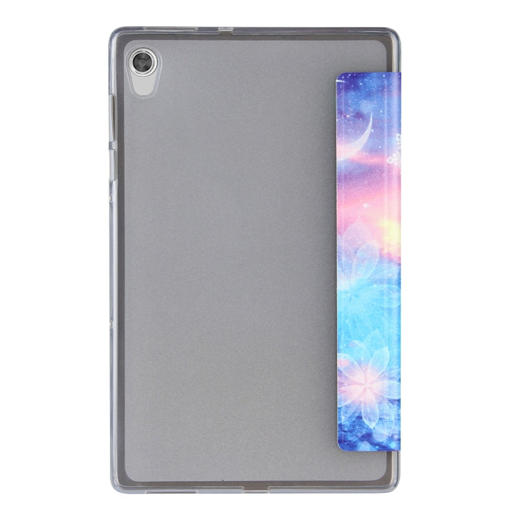 For Lenovo Tab M10 HD Gen 2 (TB-X306F) Coloured Drawing Pattern Horizontal Flip Leather Case with Three-folding Holder(Starry Sky)