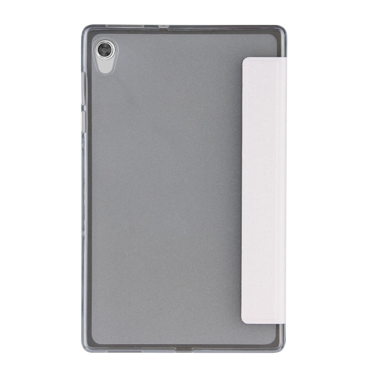 For Lenovo Tab M10 HD Gen 2 (TB-X306F) Coloured Drawing Pattern Horizontal Flip Leather Case with Three-folding Holder(Purple Flower)