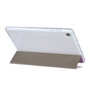 For Lenovo Tab M10 HD Gen 2 (TB-X306F) Coloured Drawing Pattern Horizontal Flip Leather Case with Three-folding Holder(Purple Flower)