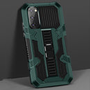 For Samsung Galaxy S20 Uultra Vanguard Warrior All Inclusive Double-color Shockproof TPU + PC Protective Case with Holder(Graphite Green)