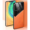 For Samsung Galaxy A72 5G / 4G All-inclusive Leather + Organic Glass Protective Case with Metal Iron Sheet(Red)
