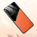 For Samsung Galaxy A72 5G / 4G All-inclusive Leather + Organic Glass Protective Case with Metal Iron Sheet(Red)